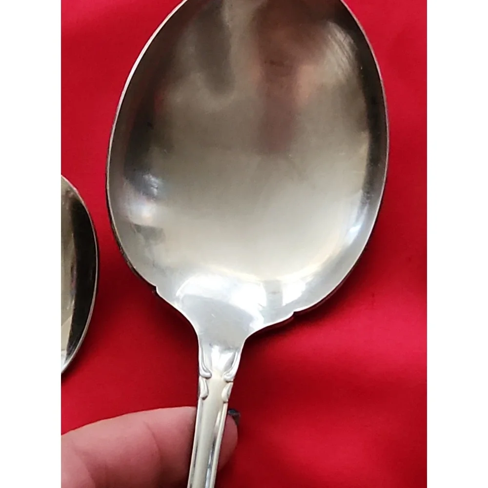 Oneida Chatelaine Serving Set 4pc Community Stainless Floral Fork Spoons